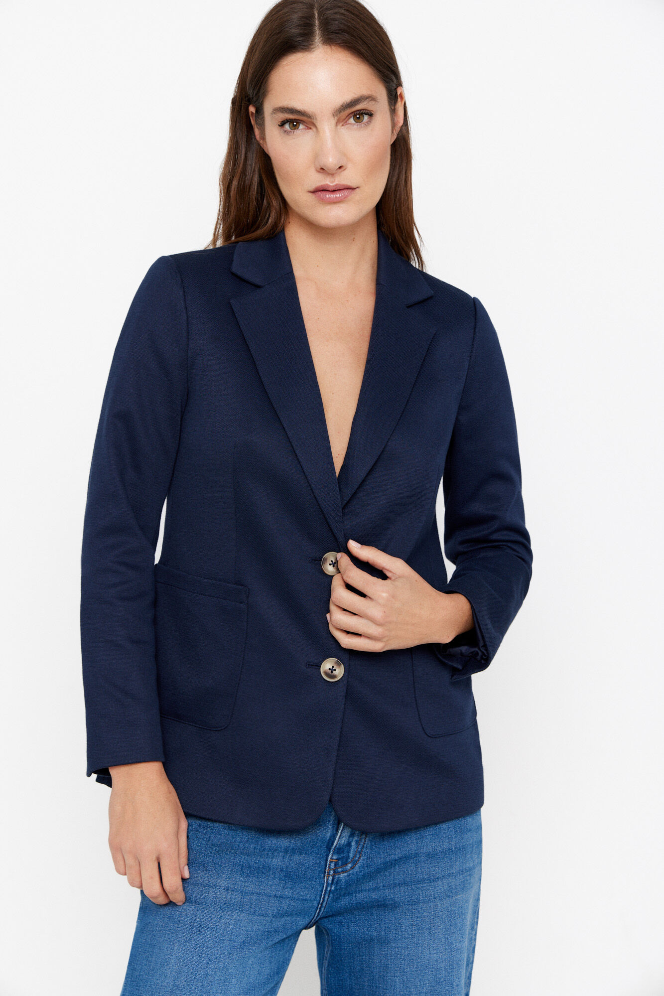 Blazer punto hot sale mujer