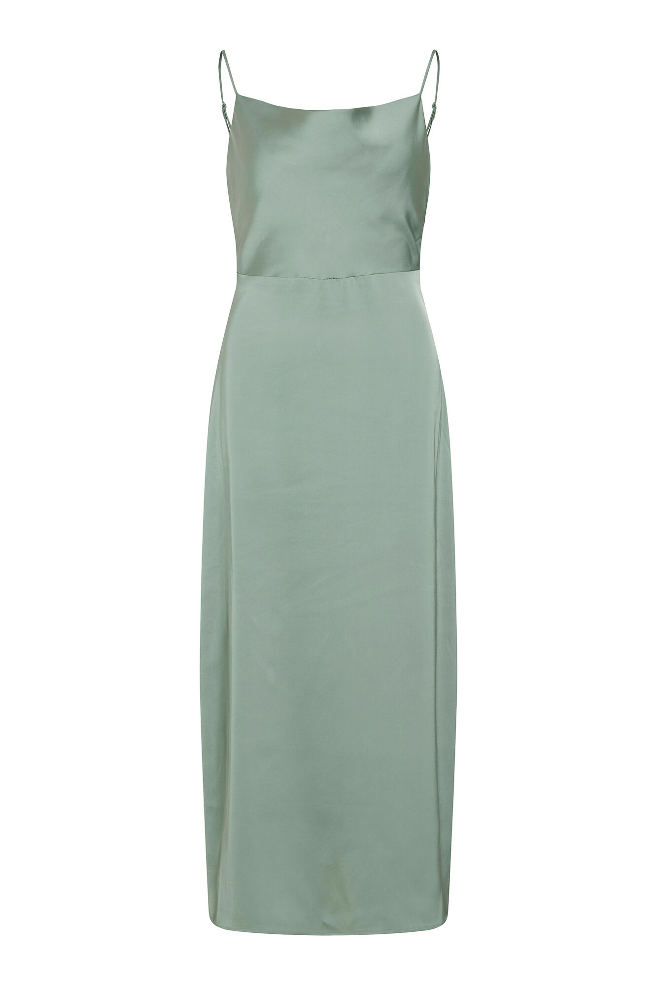 Vila Vestido midi acetinado de festa