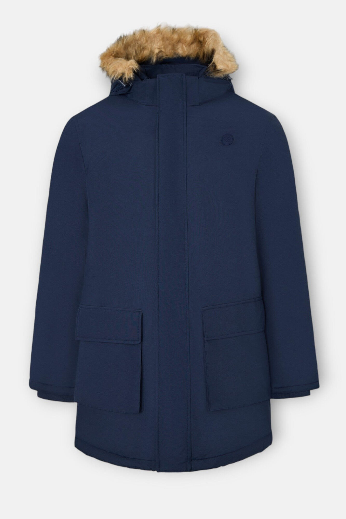 Silbon Sobretudo t&eacute;cnico longo com capuz