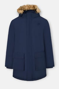 Silbon Sobretudo t&eacute;cnico longo com capuz