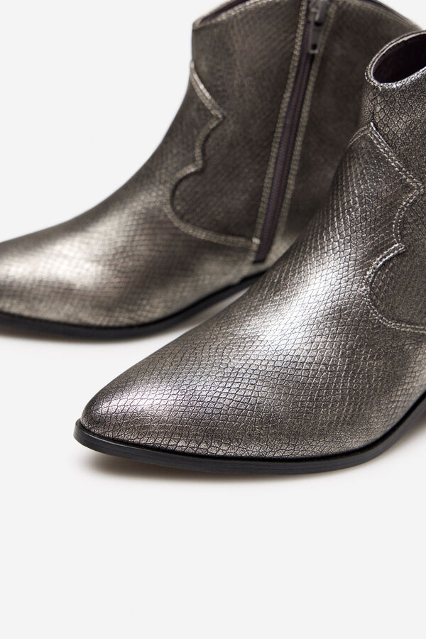 Cortefiel Silver cowboy boots Grey