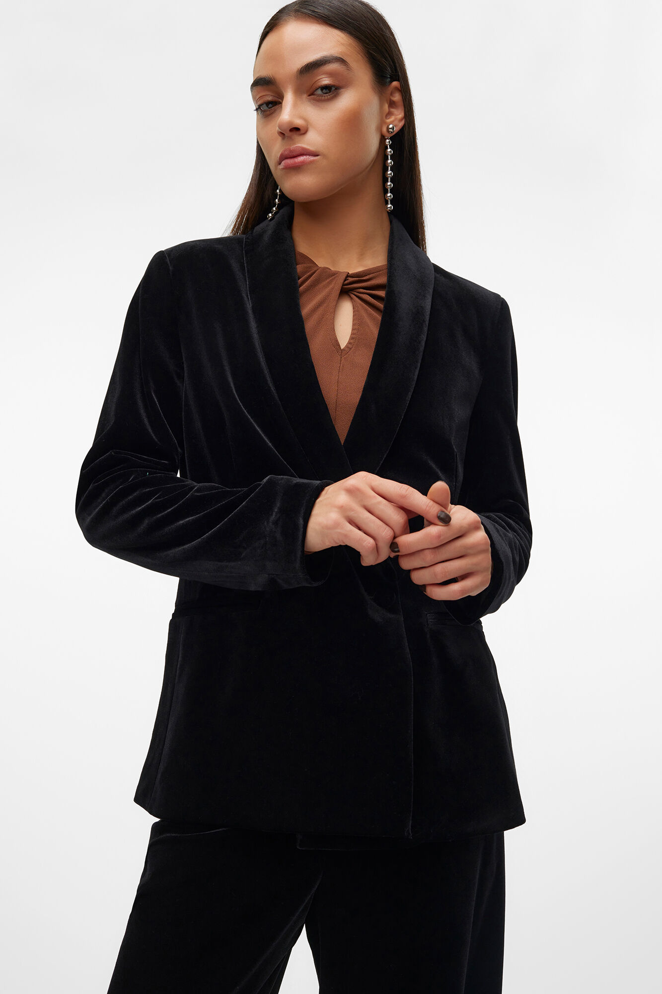 Blazer efecto terciopelo Americanas y blazers de mujer Cortefiel