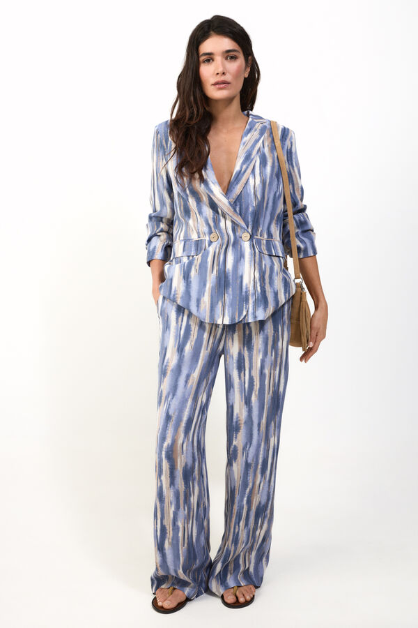 Slowlove Pantal&oacute;n estampado Printed blue