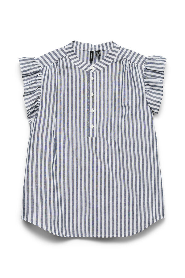 Vero Moda Sleeveless top with ruffles Navy