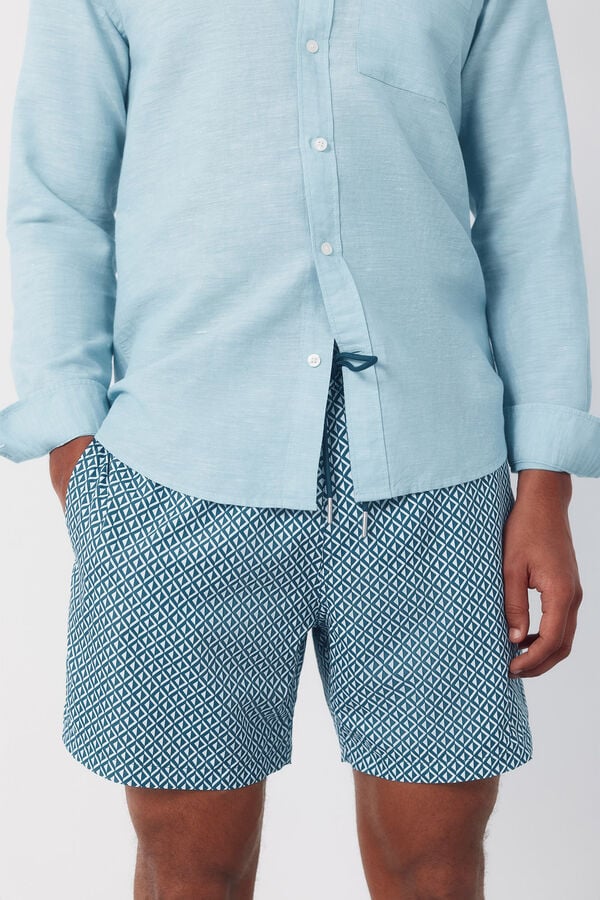 Cortefiel Diamond print swimwear Turquoise