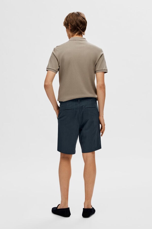 Cortefiel Short chinos made with organic cotton.  Navy