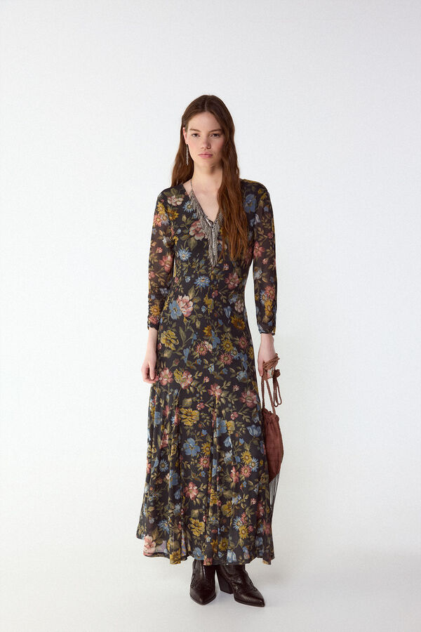 Slowlove Vestido estampado vuelo Multicolorido