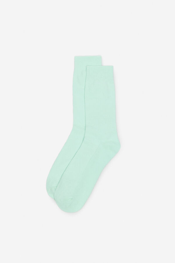Cortefiel Plain piqué socks Green