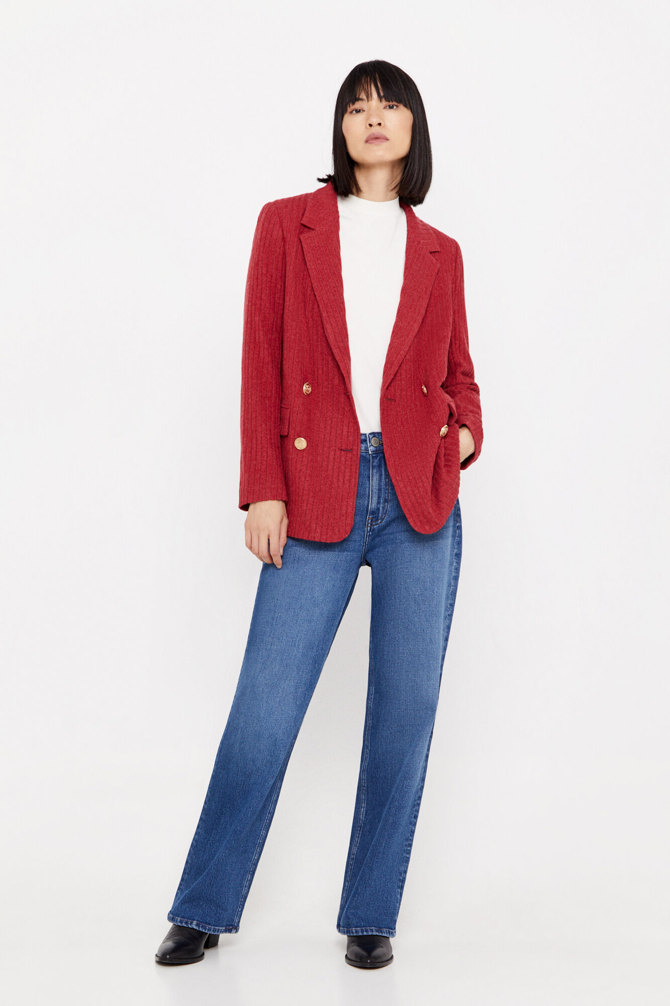 Jersey knit blazer womens shop