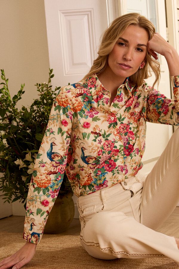 Pol&iacute;n Et Moi Camisa estampada Petra Laranja