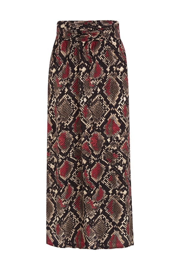 Cortefiel Long printed skirt Multicolour