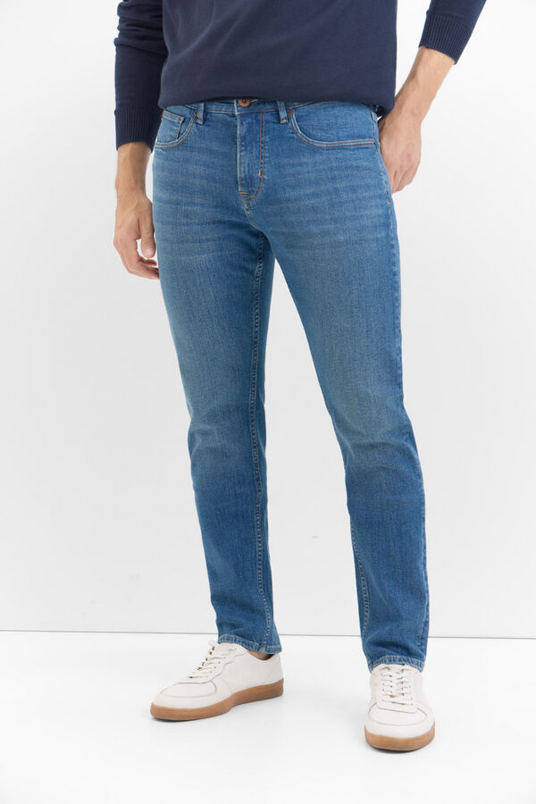 Cortefiel Slim fit jeans Blue