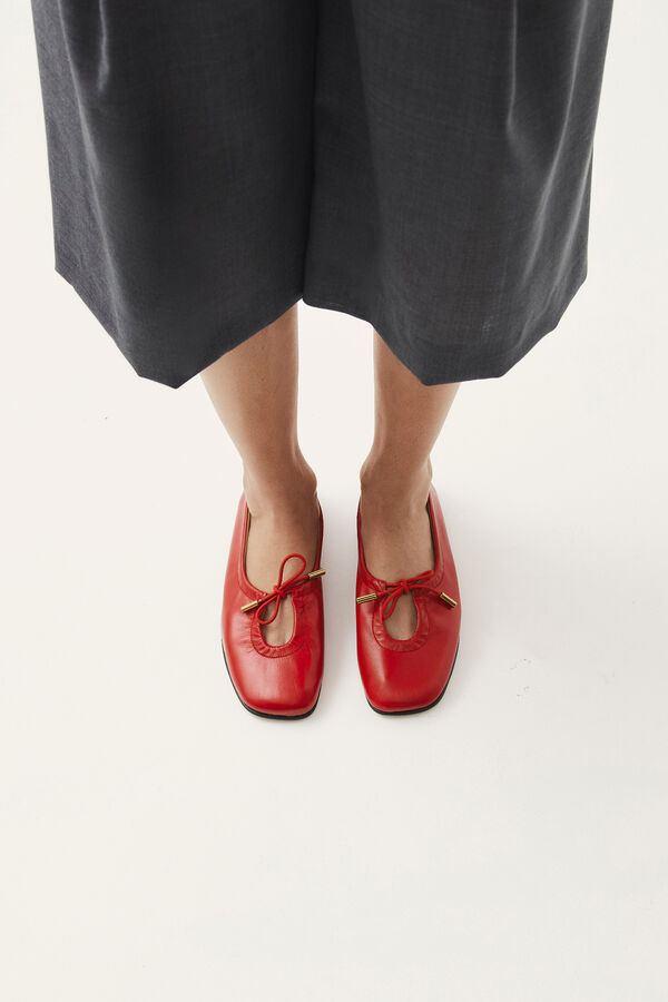 Alohas Sabrinas de couro Rosalind Vermelho