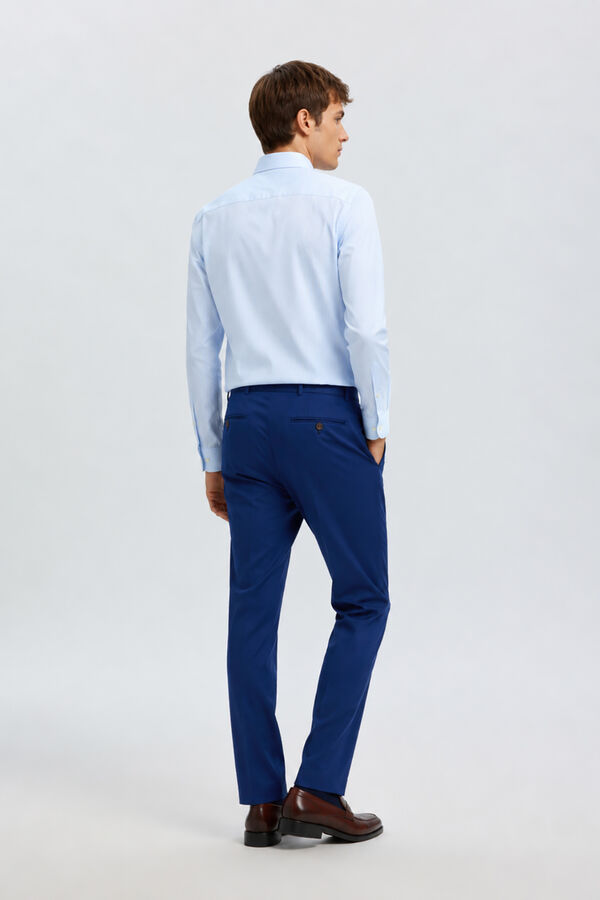 Selected Wool Slim Fit suit trousers Blue