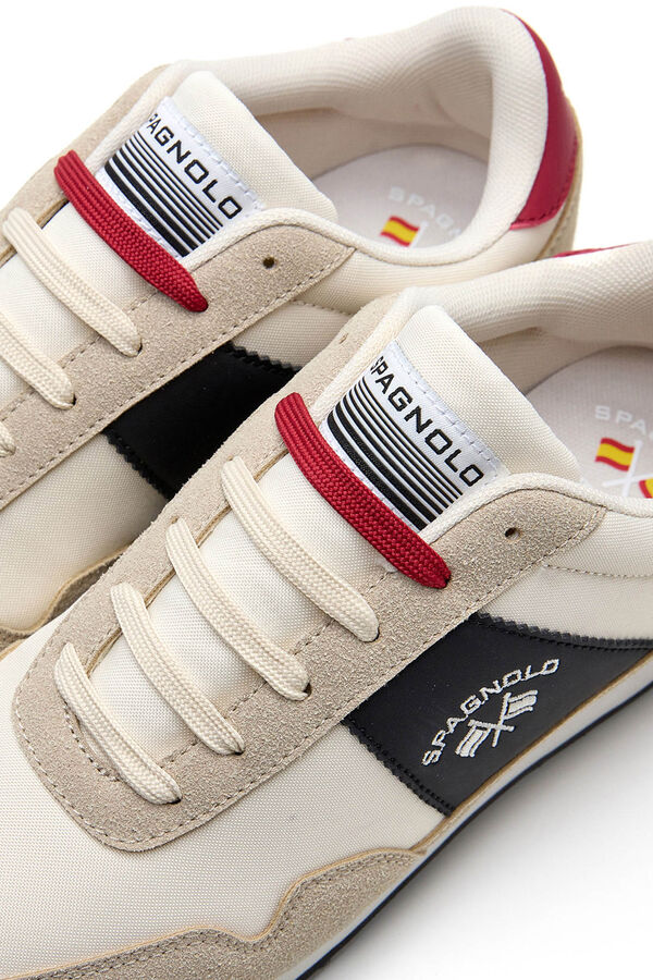 Spagnolo Sapatilhas retro running Ecru
