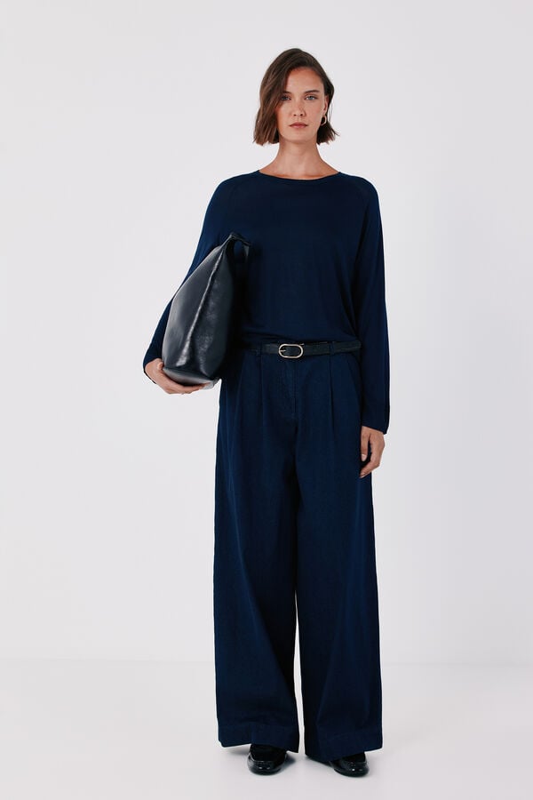 Cortefiel Fine knit jumper Navy
