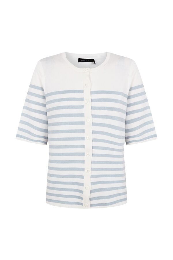 Cortefiel Short sleeve jacket Blue
