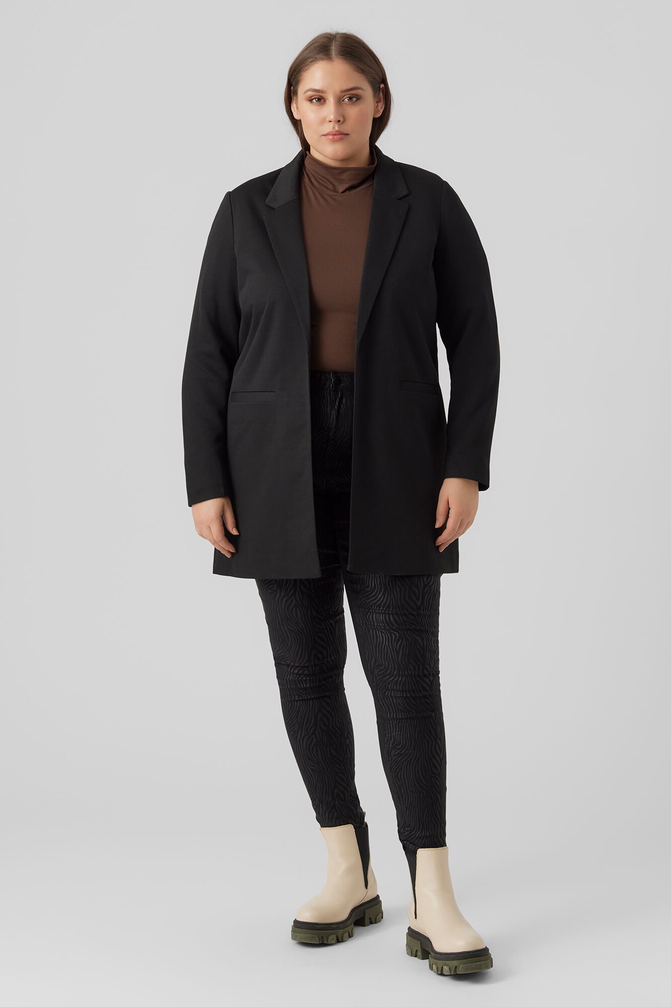 Blazer con solapa talla grande Vestes de costume et blazers pour