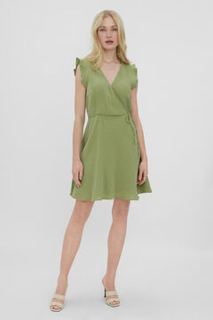 Cortefiel Short cotton dress Pistachio green