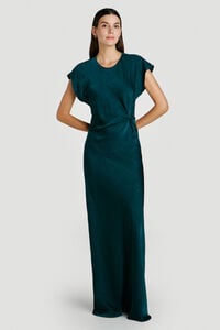 Vila Vestido comprido acetinado de festa