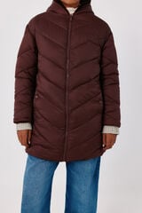 Cortefiel Anorak acolchado reversible efecto pelo Vino
