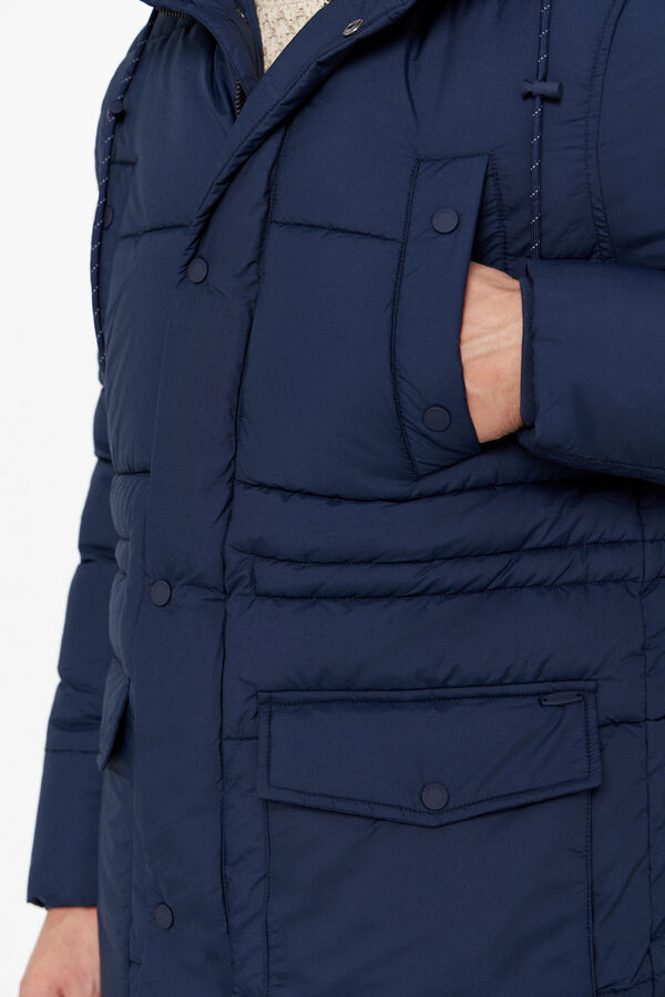 Cortefiel Quilted parka Navy