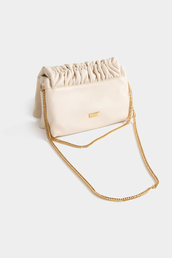 Morgan Mala carteira com pregas Ecru