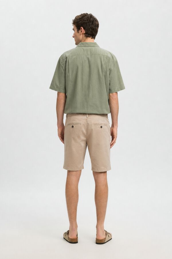 Selected Chino Bermuda shorts Nude