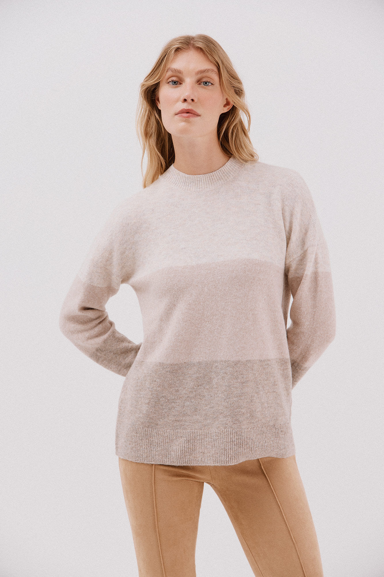 Cortefiel Striped soft feel jumper