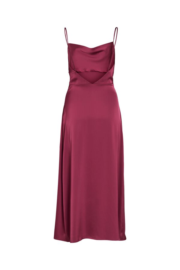 Vila Vestido midi acetinado de festa Granada