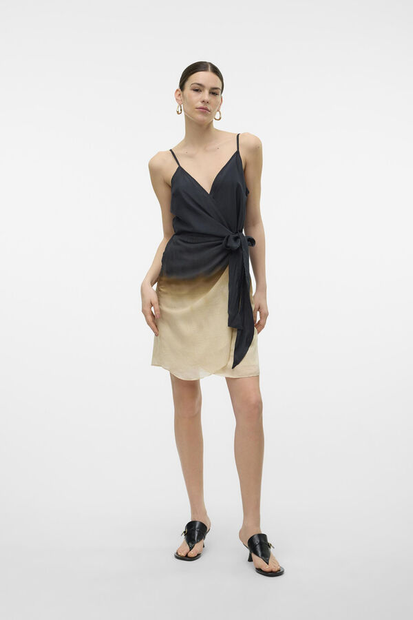 Vero Moda Vestido curto estampado com alças Preto