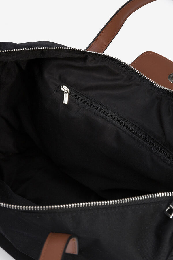 Vilanova Mala tote bag de nylon combinada Preto