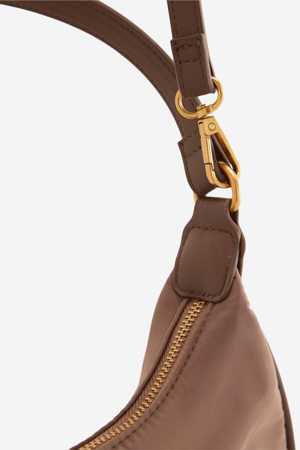 Cortefiel Multi-pocket baguette bag Beige