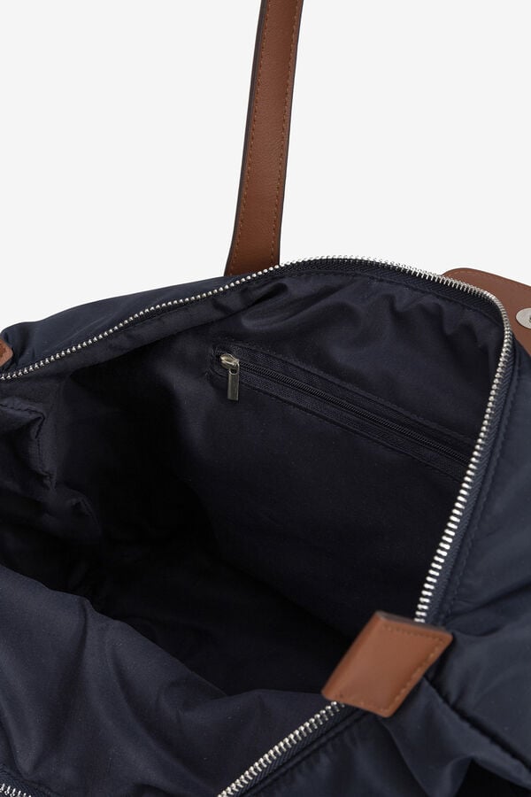 Vilanova Mala tote bag de nylon combinada Azul