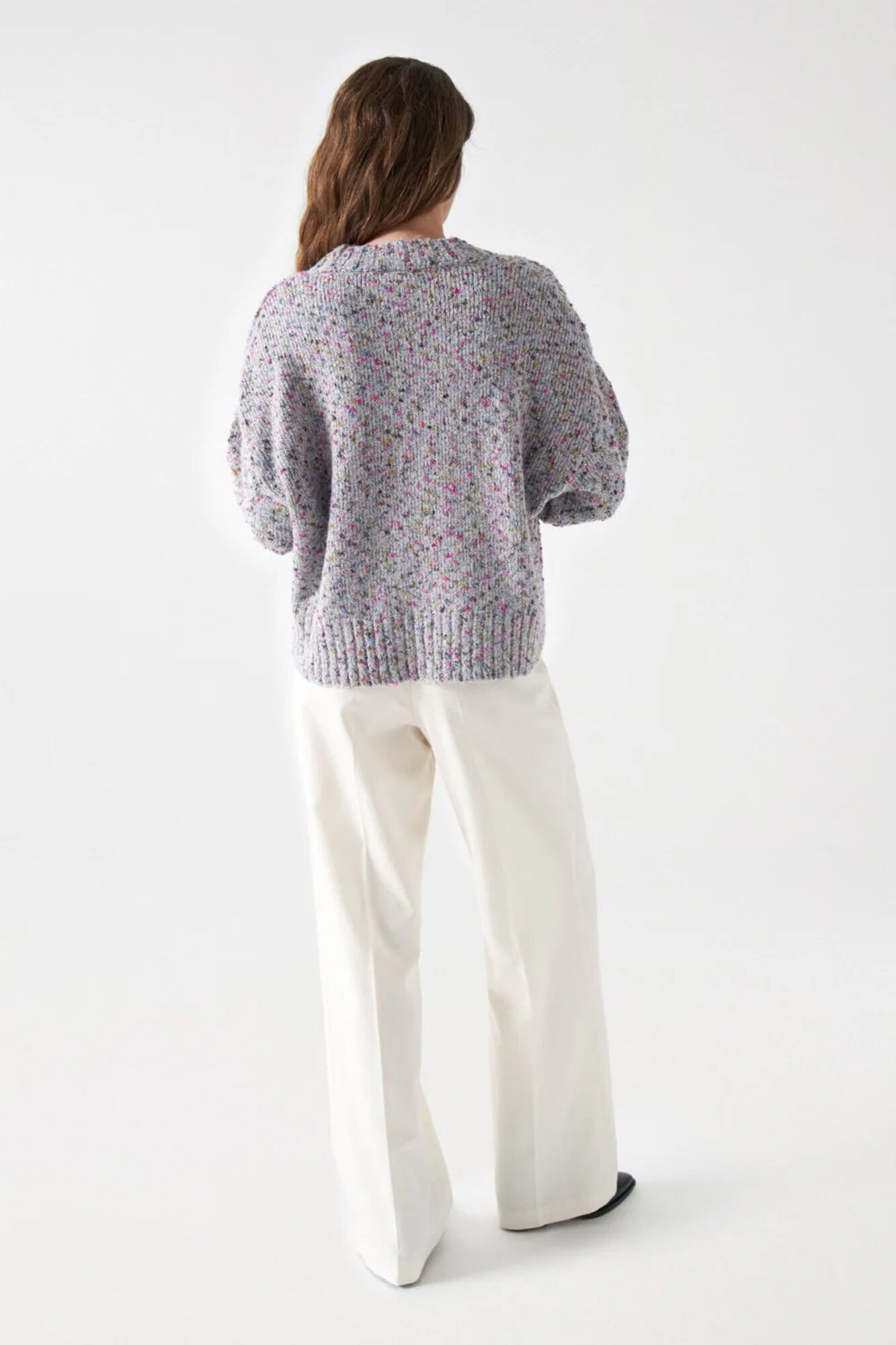 Chunky knit cheap grey jumper
