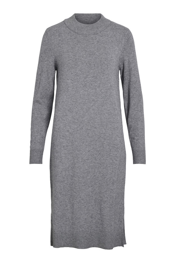 Vila Vestido de malha com viscose Cinzento