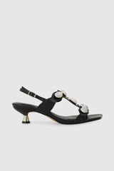 Lodi Sand&aacute;lias efeito pele Preto