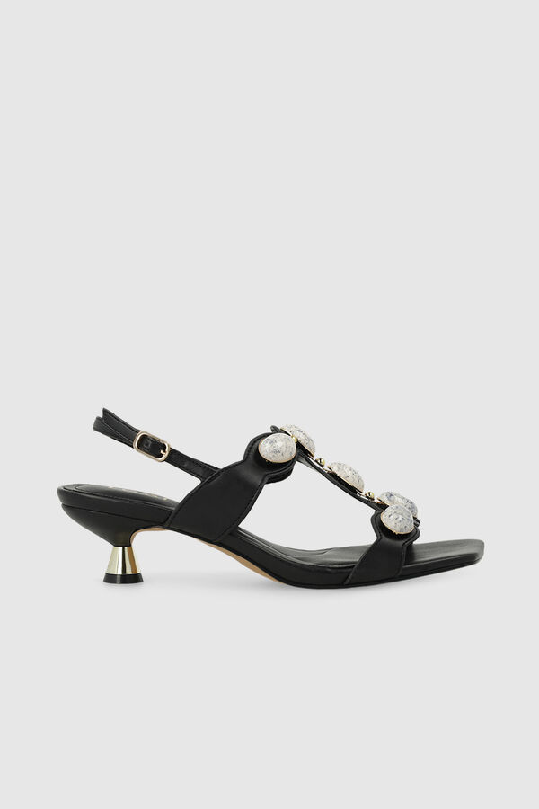 Lodi Sand&aacute;lias efeito pele Preto