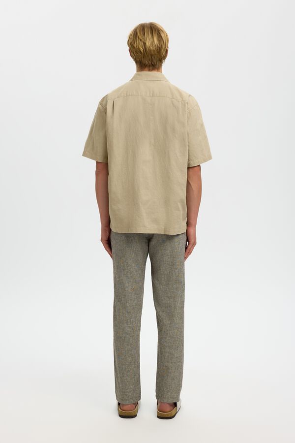 Selected Camisa de manga curta Tostado