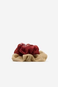 Cortefiel Pack of 2 red and ochre hair ties