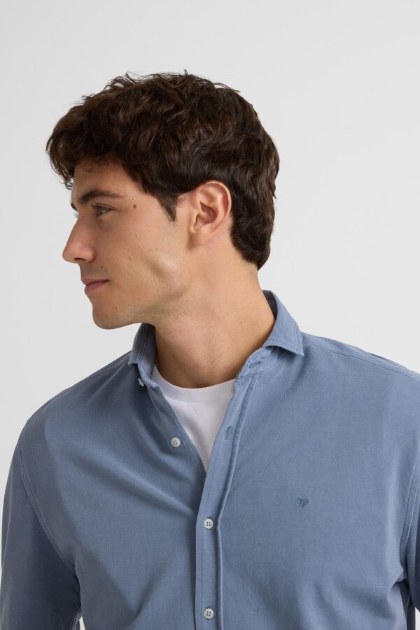 Silbon Camisa desportiva lisa Azul