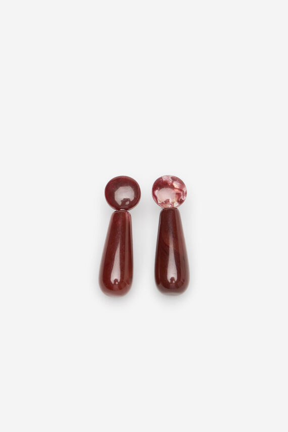 Pendientes lágrima resina