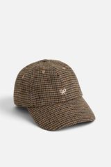 Silbon Tweed cap Dark brown