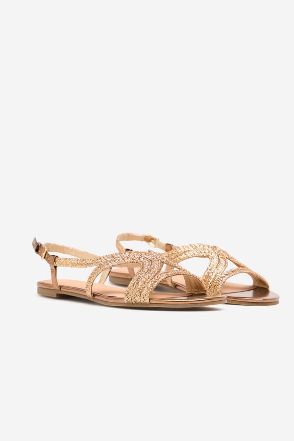 Cortefiel Flat sandal Gold