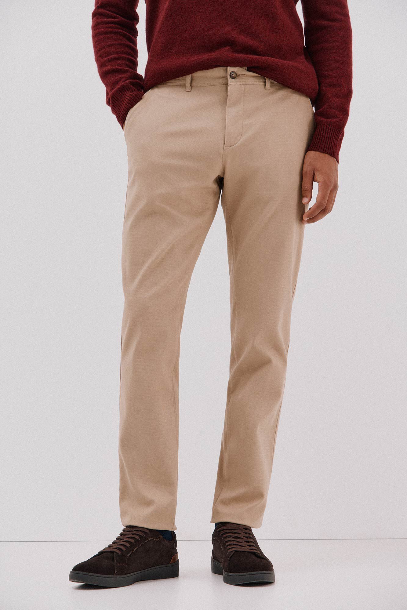 Cortefiel Slim-fit print chinos pants
