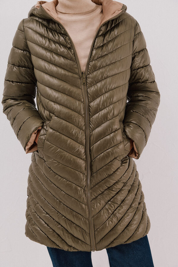 Cortefiel Reversible thermolite® anorak Green