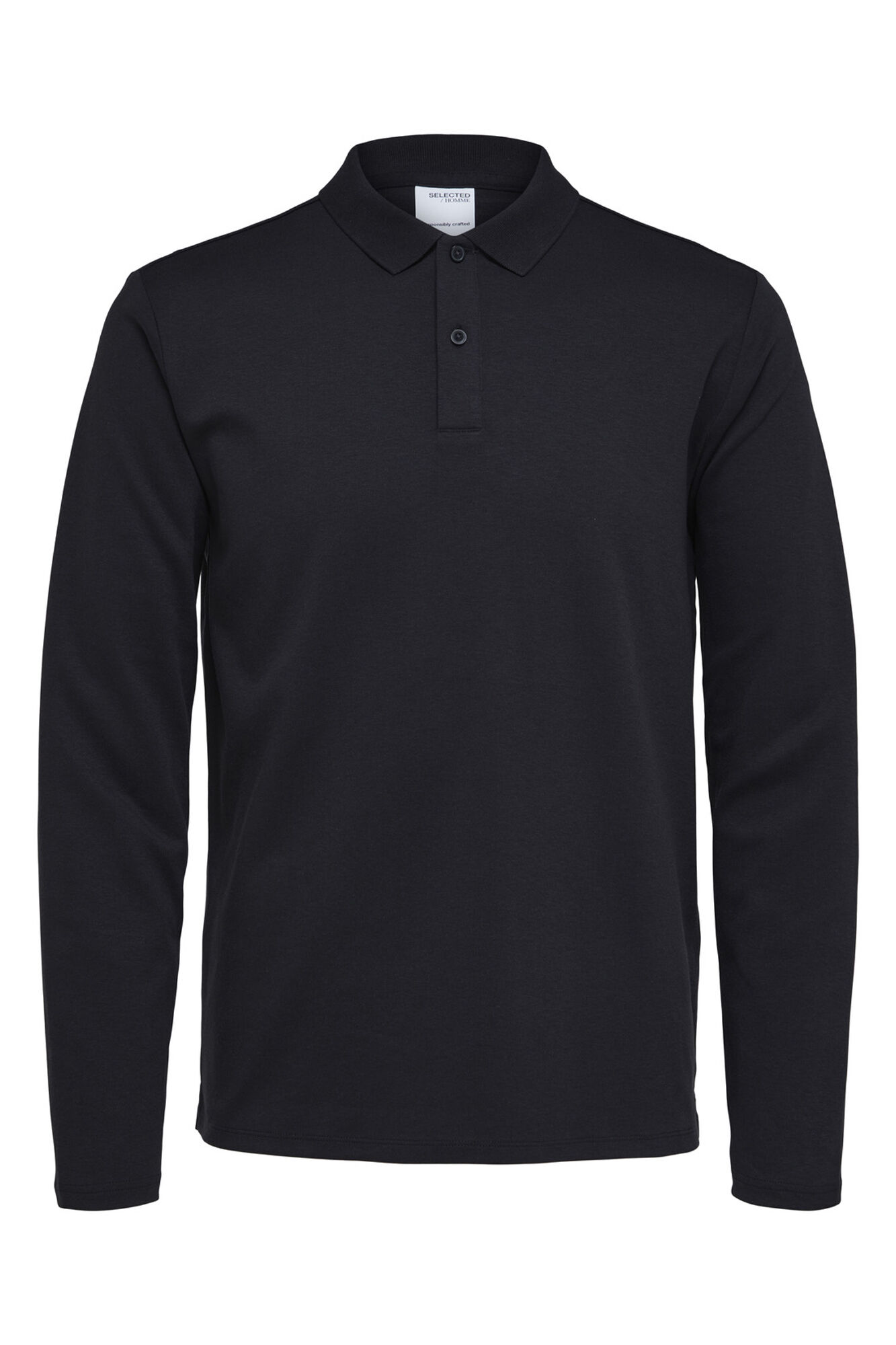 Polo de manga larga de algodon reciclado. Polos de hombre Cortefiel
