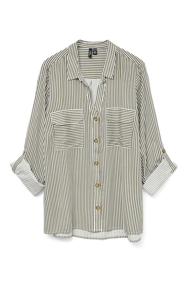 Vero Moda Curve Camisa manga 3/4 tamanho grande Branco