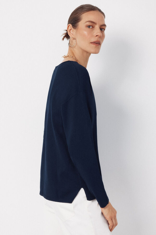 Cortefiel V-neck jumper Navy