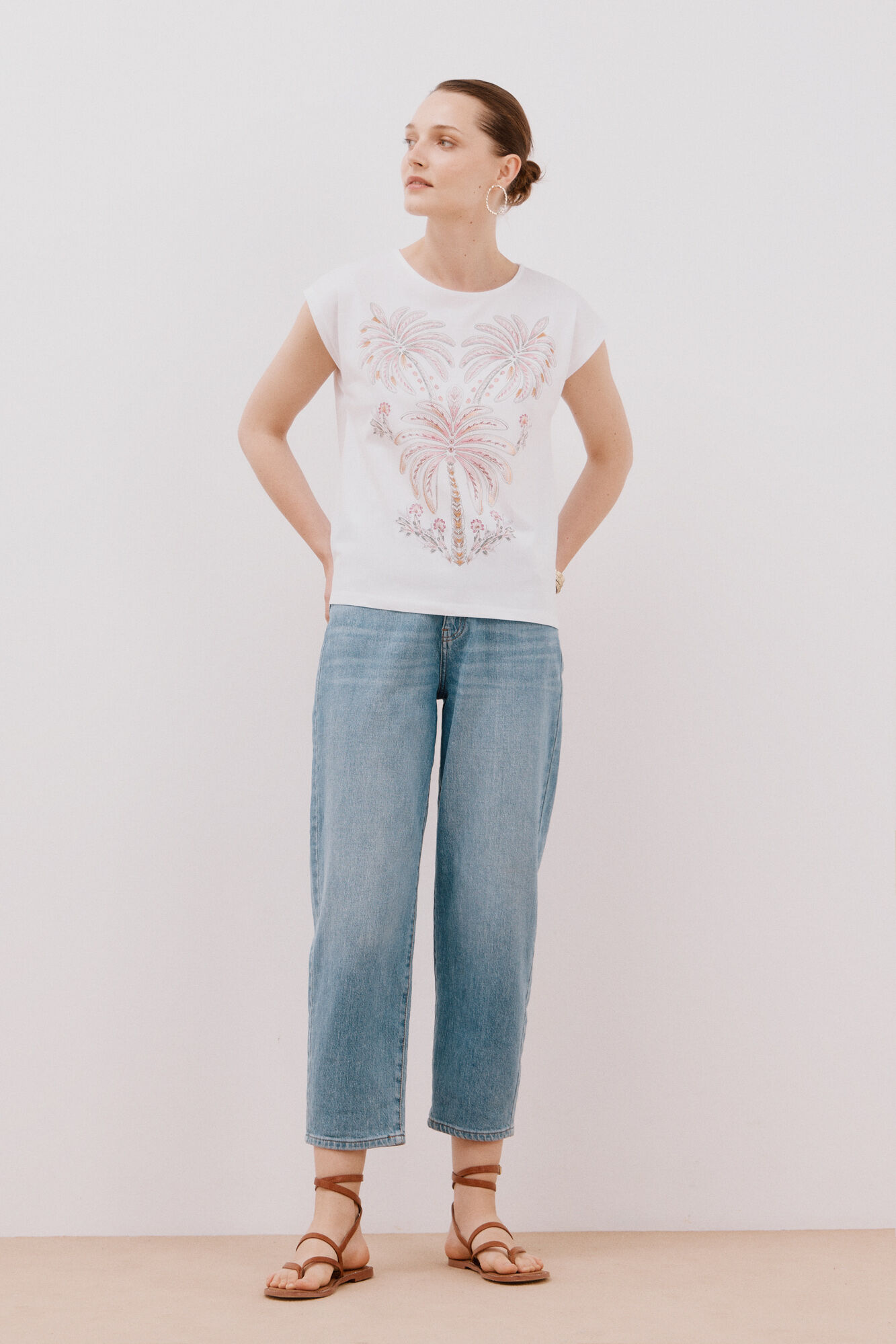 Cortefiel Printed sleeveless T-shirt